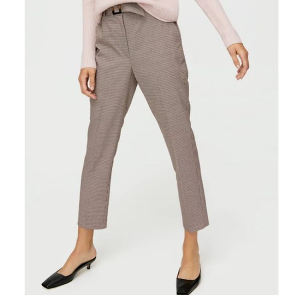 Aritzia Pants - Aritzia Babaton Atelier Walker High Rise Waisted Houndstooth Wool Trouser Pants